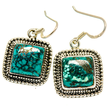 Tibetan Turquoise Earrings handcrafted by Ana Silver Co - EARR423115