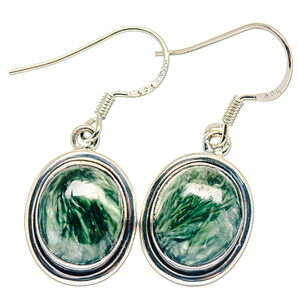 Seraphinite Earrings handcrafted by Ana Silver Co - EARR423119