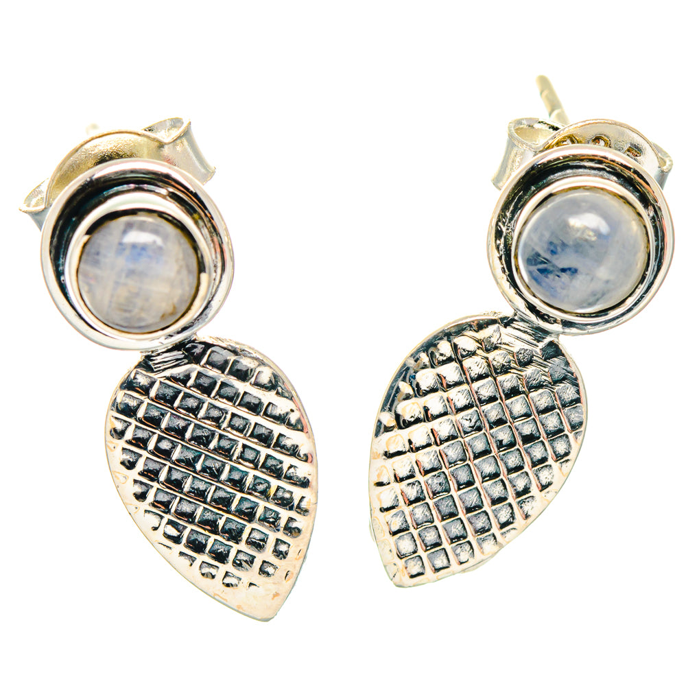 Rainbow Moonstone Earrings handcrafted by Ana Silver Co - EARR423120