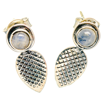 Rainbow Moonstone Earrings handcrafted by Ana Silver Co - EARR423120