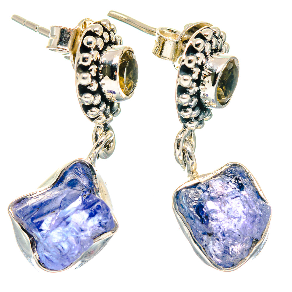 Tanzanite, Citrine Earrings handcrafted by Ana Silver Co - EARR423124