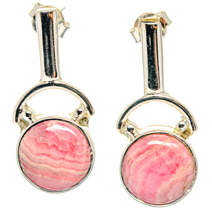 Rhodochrosite Earrings handcrafted by Ana Silver Co - EARR423126