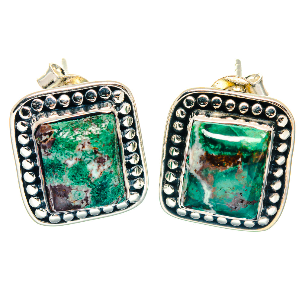 Chrysocolla Earrings handcrafted by Ana Silver Co - EARR423139