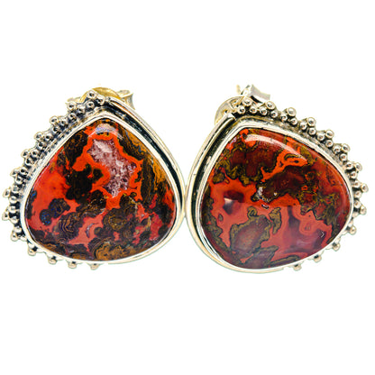 Morocco Agate Earrings handcrafted by Ana Silver Co - EARR423143