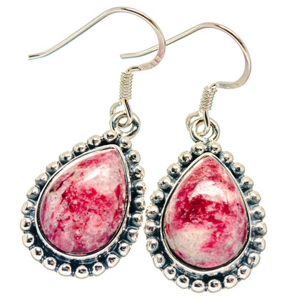 Thulite Earrings handcrafted by Ana Silver Co - EARR423147