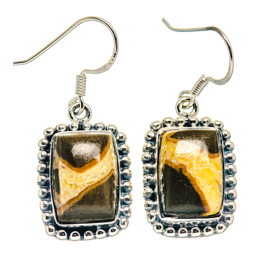 Septarian Nodule Earrings handcrafted by Ana Silver Co - EARR423175