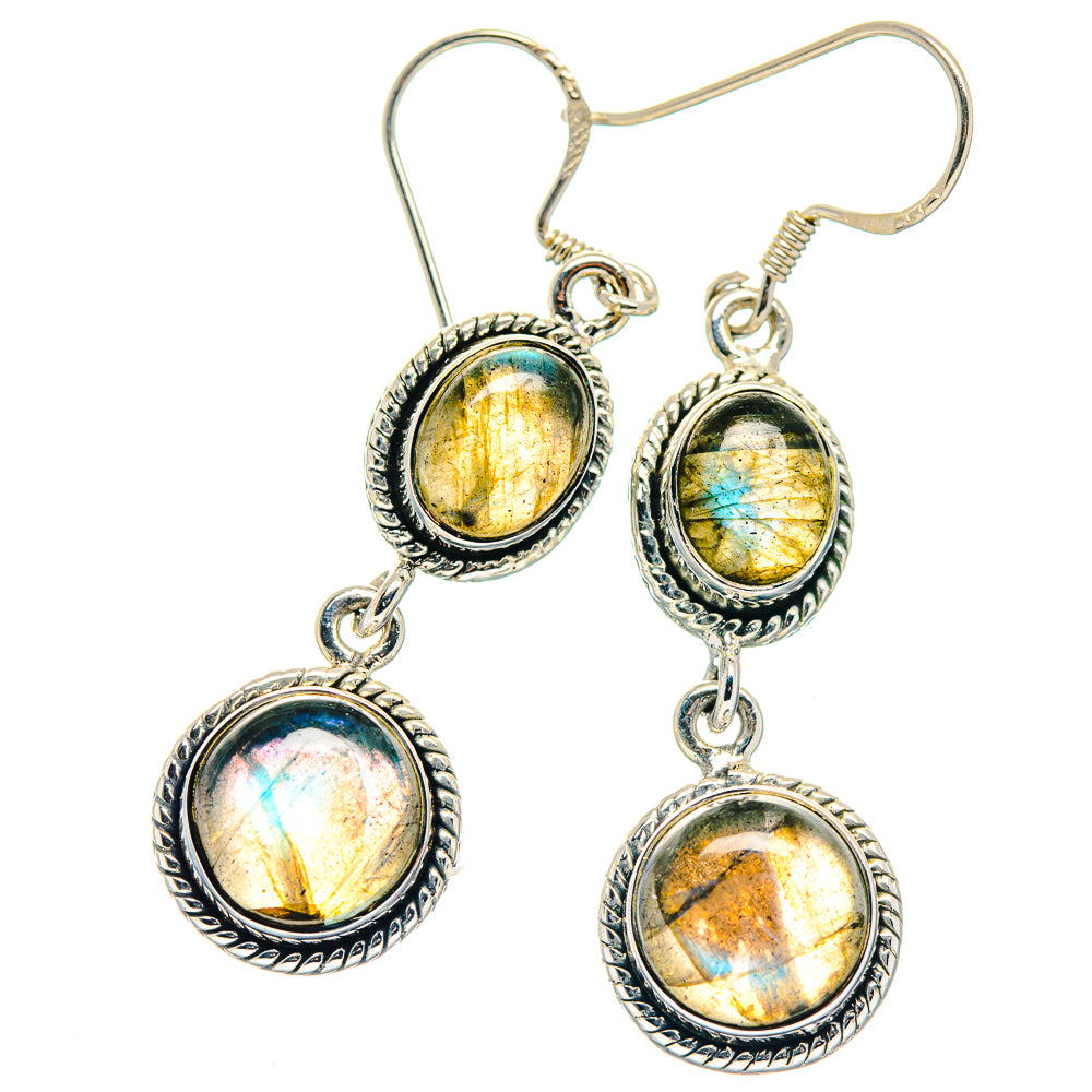 Labradorite Earrings handcrafted by Ana Silver Co - EARR423178