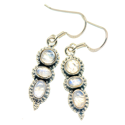 Rainbow Moonstone Earrings handcrafted by Ana Silver Co - EARR423180
