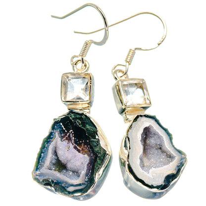Coconut Geode Druzy Earrings handcrafted by Ana Silver Co - EARR423184