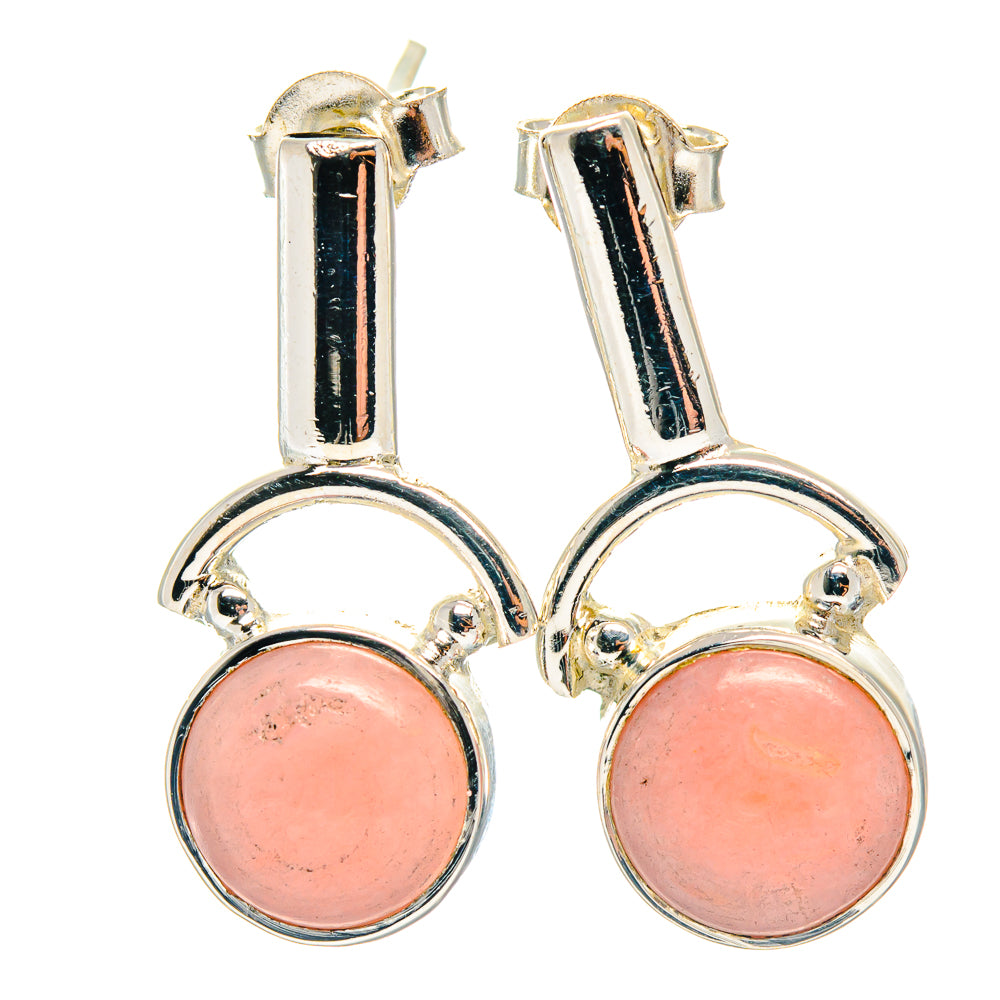Pink Opal Earrings handcrafted by Ana Silver Co - EARR423193
