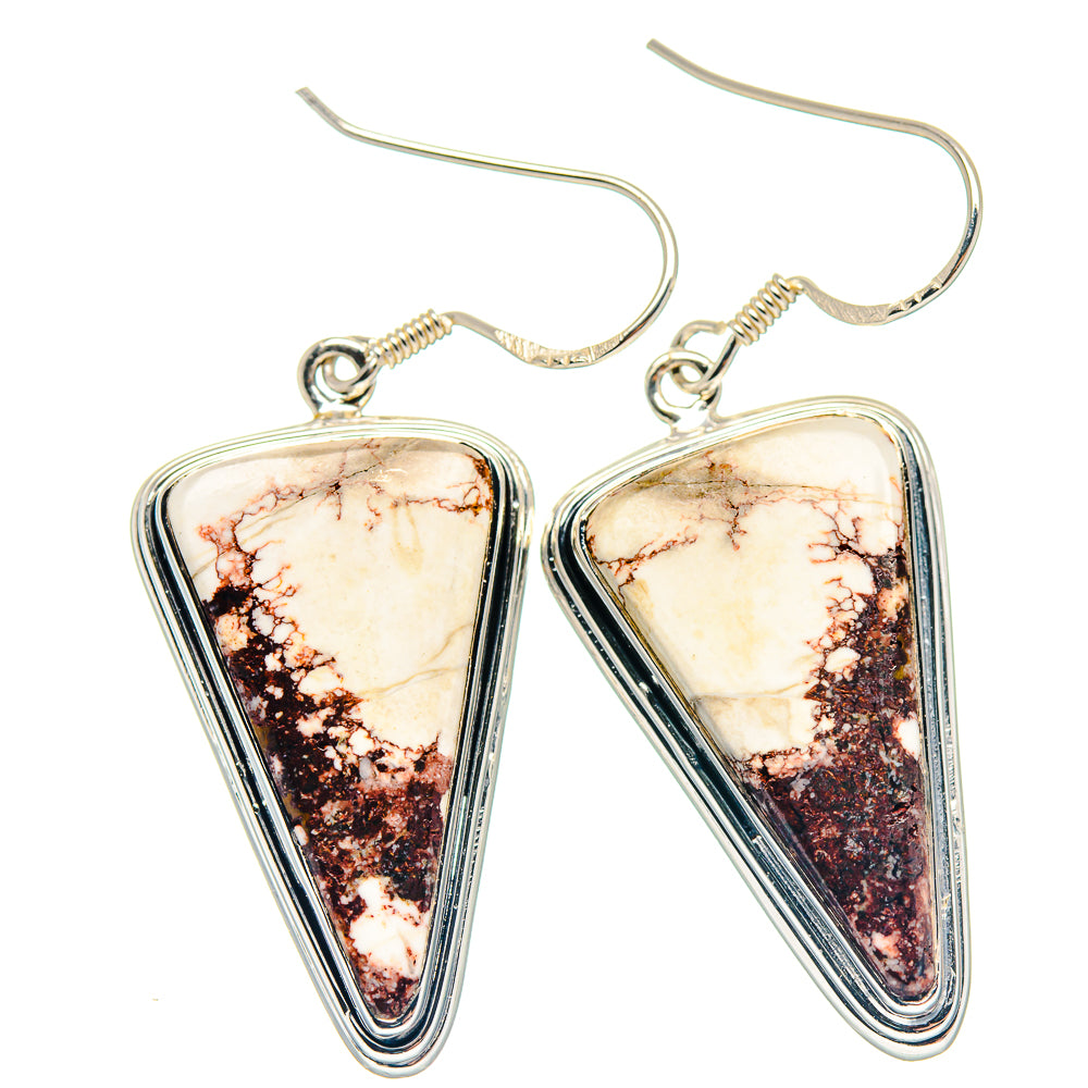 Wild Horse Jasper Earrings handcrafted by Ana Silver Co - EARR423198