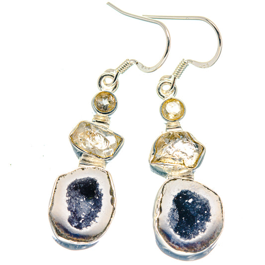 Coconut Geode Druzy Earrings handcrafted by Ana Silver Co - EARR423205