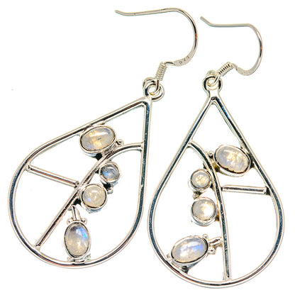 Rainbow Moonstone Earrings handcrafted by Ana Silver Co - EARR423214