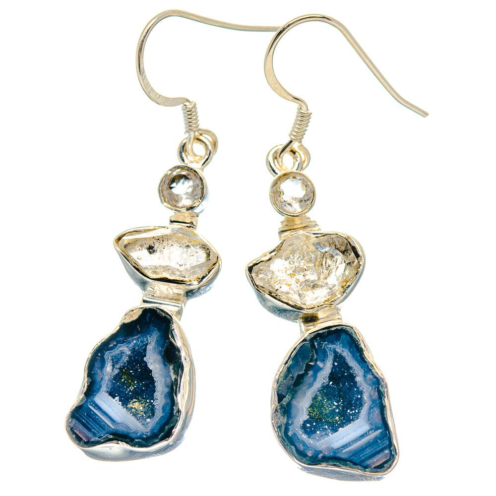 Coconut Geode Slice Earrings handcrafted by Ana Silver Co - EARR423220