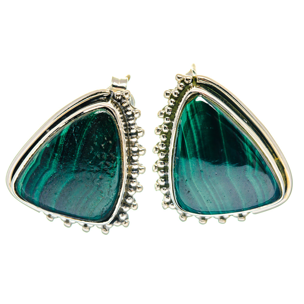 Malachite Earrings handcrafted by Ana Silver Co - EARR423221