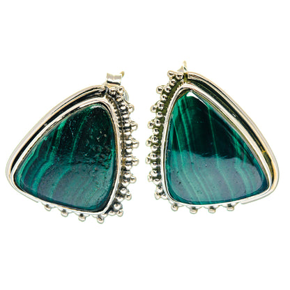 Malachite Earrings handcrafted by Ana Silver Co - EARR423221