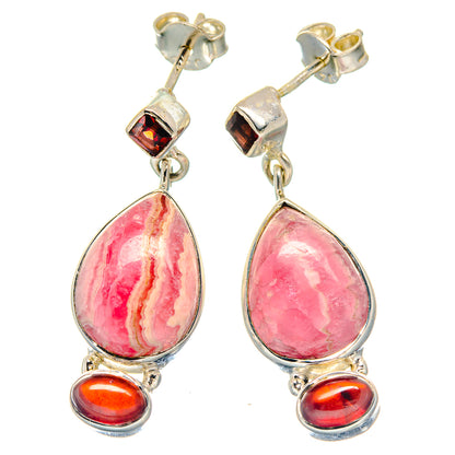 Rhodochrosite Earrings handcrafted by Ana Silver Co - EARR423229