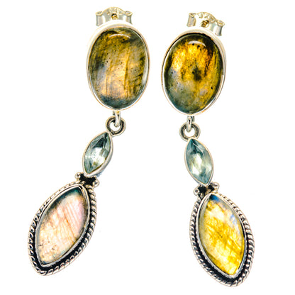 Labradorite Earrings handcrafted by Ana Silver Co - EARR423231