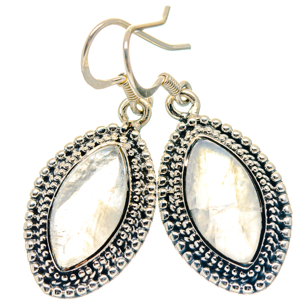 Rainbow Moonstone Earrings handcrafted by Ana Silver Co - EARR423234