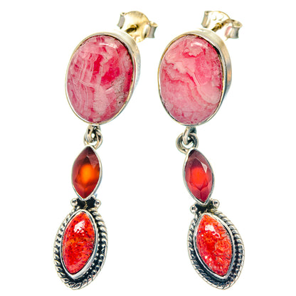 Rhodochrosite Earrings handcrafted by Ana Silver Co - EARR423245