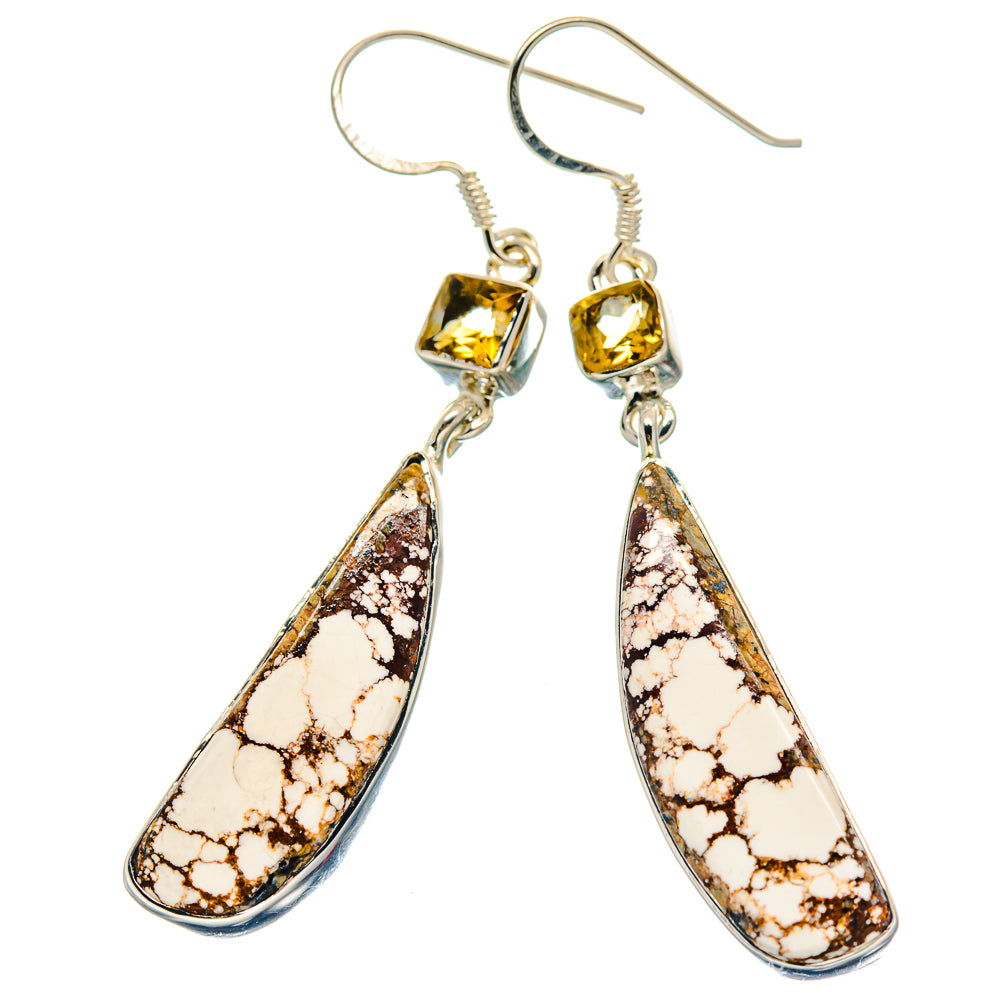 Wild Horse Jasper Earrings handcrafted by Ana Silver Co - EARR423264