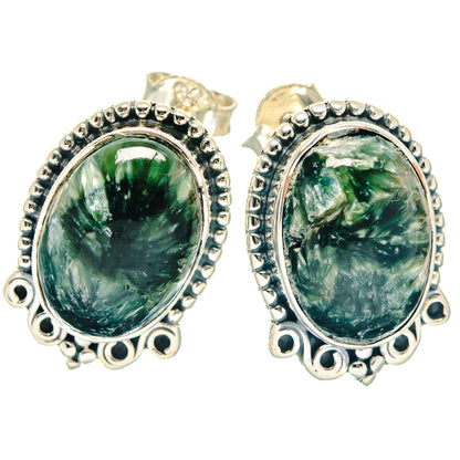 Seraphinite Earrings handcrafted by Ana Silver Co - EARR423290