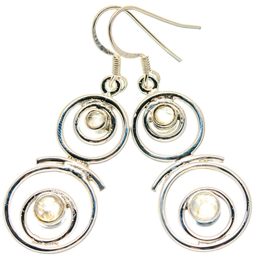 Rainbow Moonstone Earrings handcrafted by Ana Silver Co - EARR423296