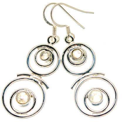 Rainbow Moonstone Earrings handcrafted by Ana Silver Co - EARR423296