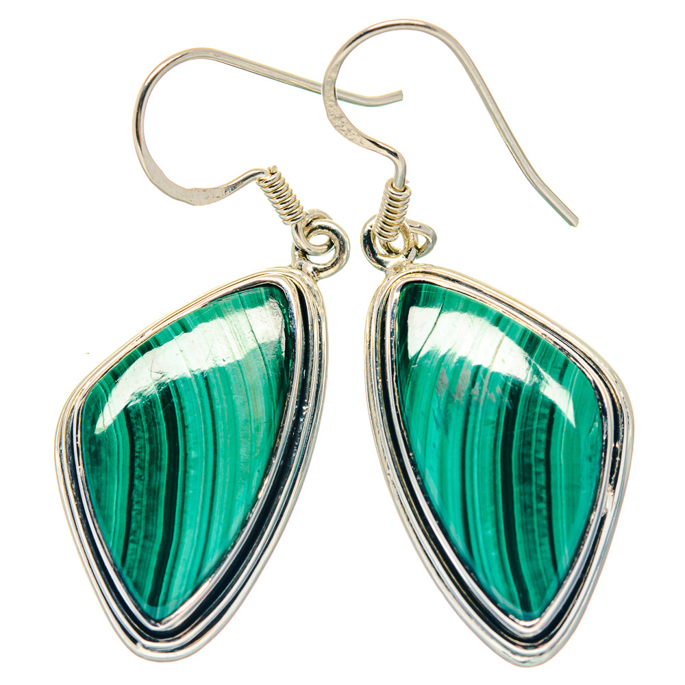 Malachite Earrings handcrafted by Ana Silver Co - EARR423299