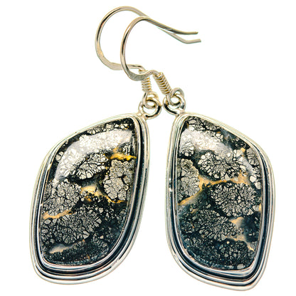 Pyrite Agate Earrings handcrafted by Ana Silver Co - EARR423310 - Photo 2