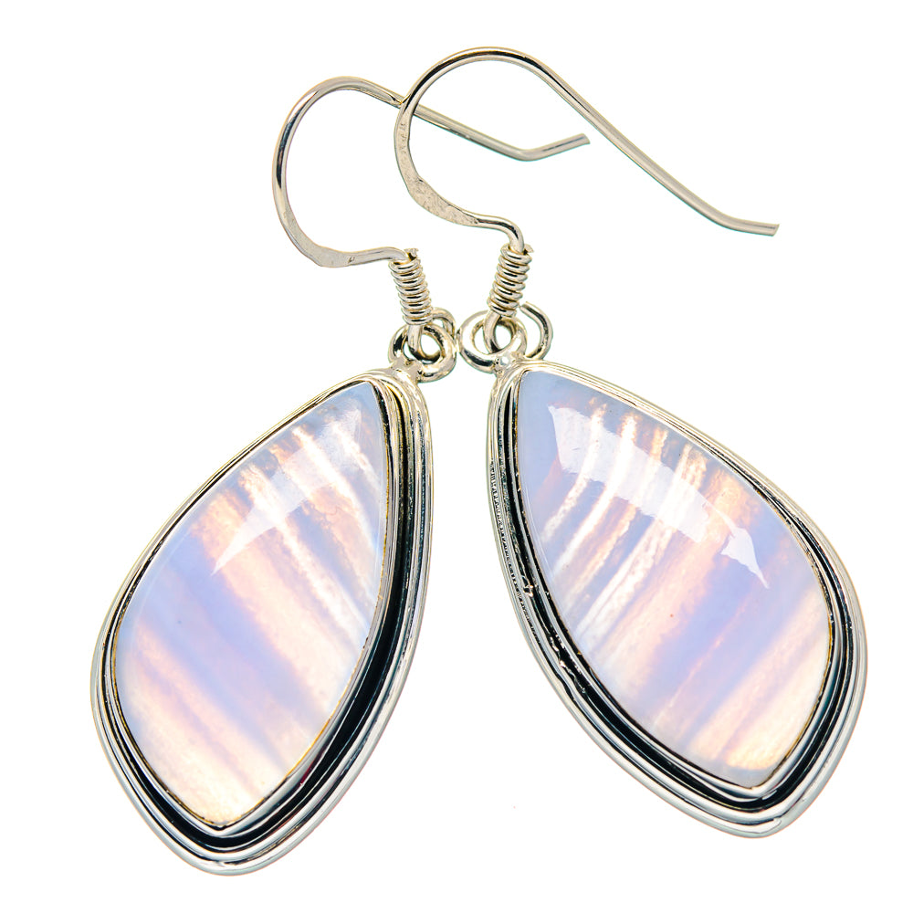 Blue Lace Agate Earrings handcrafted by Ana Silver Co - EARR423330