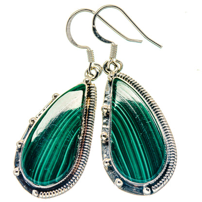 Malachite Earrings handcrafted by Ana Silver Co - EARR423337