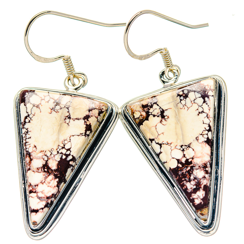 Wild Horse Jasper Earrings handcrafted by Ana Silver Co - EARR423339