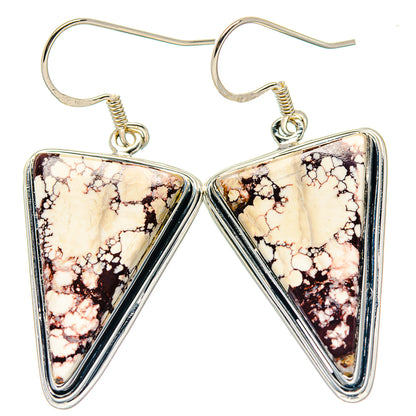 Wild Horse Jasper Earrings handcrafted by Ana Silver Co - EARR423339