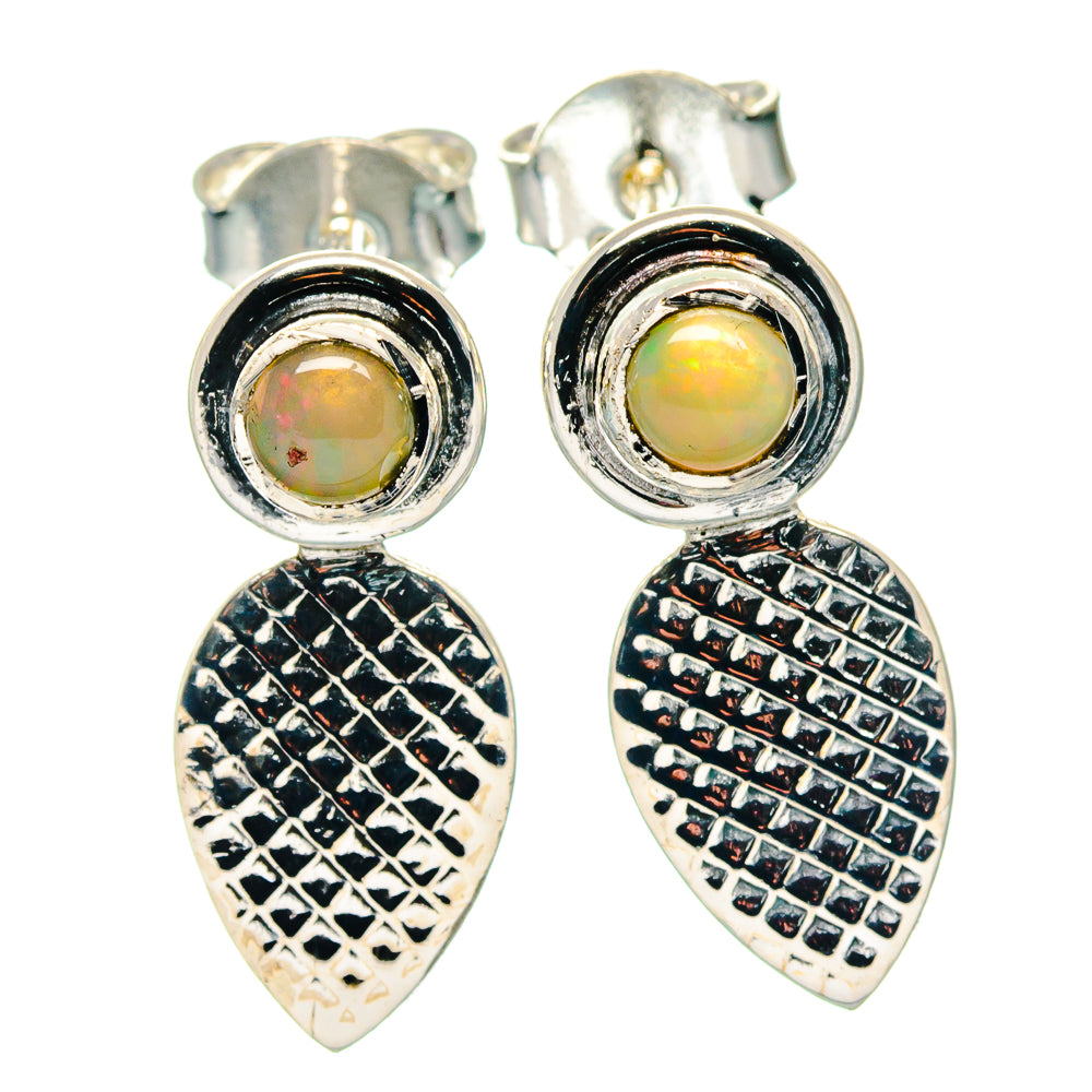 Ethiopian Opal Earrings handcrafted by Ana Silver Co - EARR423343 - Photo 2