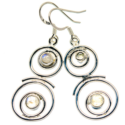 Rainbow Moonstone Earrings handcrafted by Ana Silver Co - EARR423344