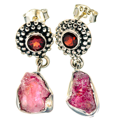 Pink Tourmaline Earrings handcrafted by Ana Silver Co - EARR423372