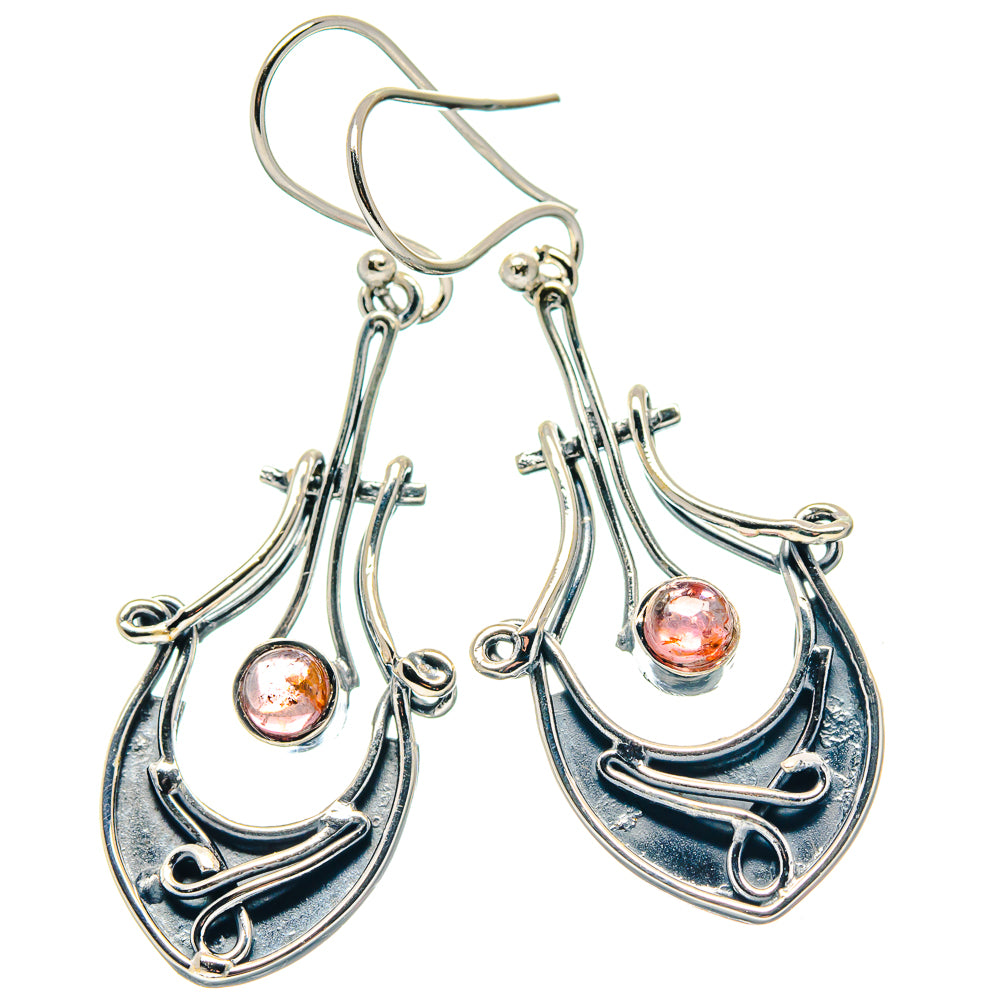 Pink Tourmaline Earrings handcrafted by Ana Silver Co - EARR423377
