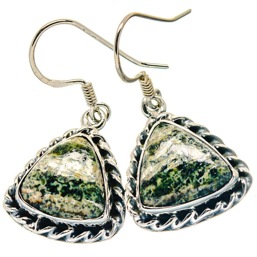 Lizard Jasper Earrings handcrafted by Ana Silver Co - EARR423378