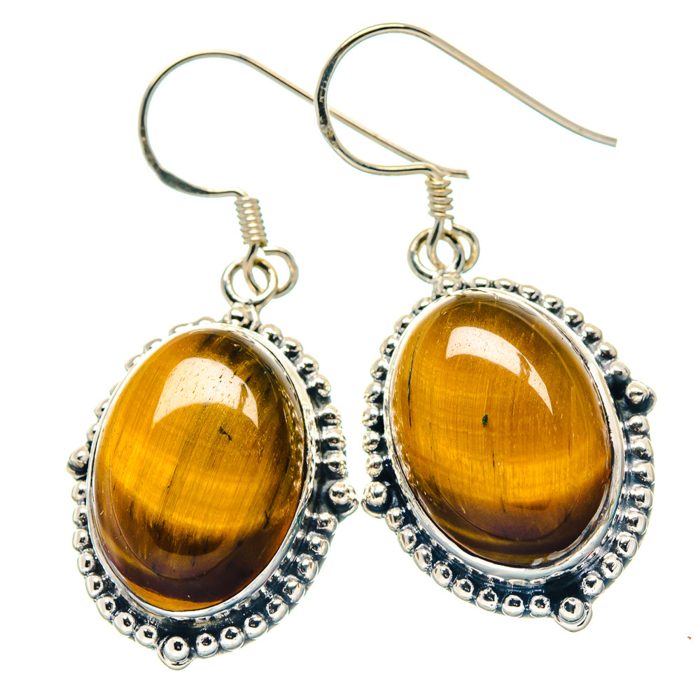 Tiger Eye Earrings handcrafted by Ana Silver Co - EARR423392