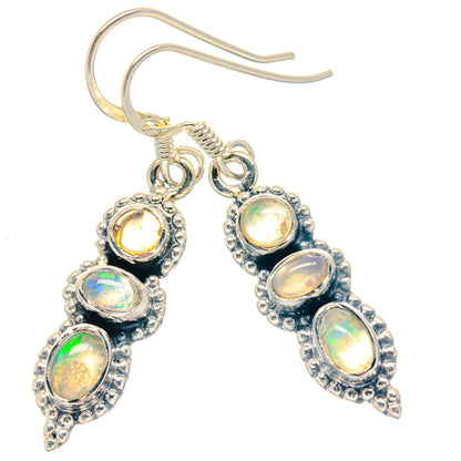 Larimar, Rainbow Moonstone, Blue Topaz Rings handcrafted by Ana Silver Co - EARR423446