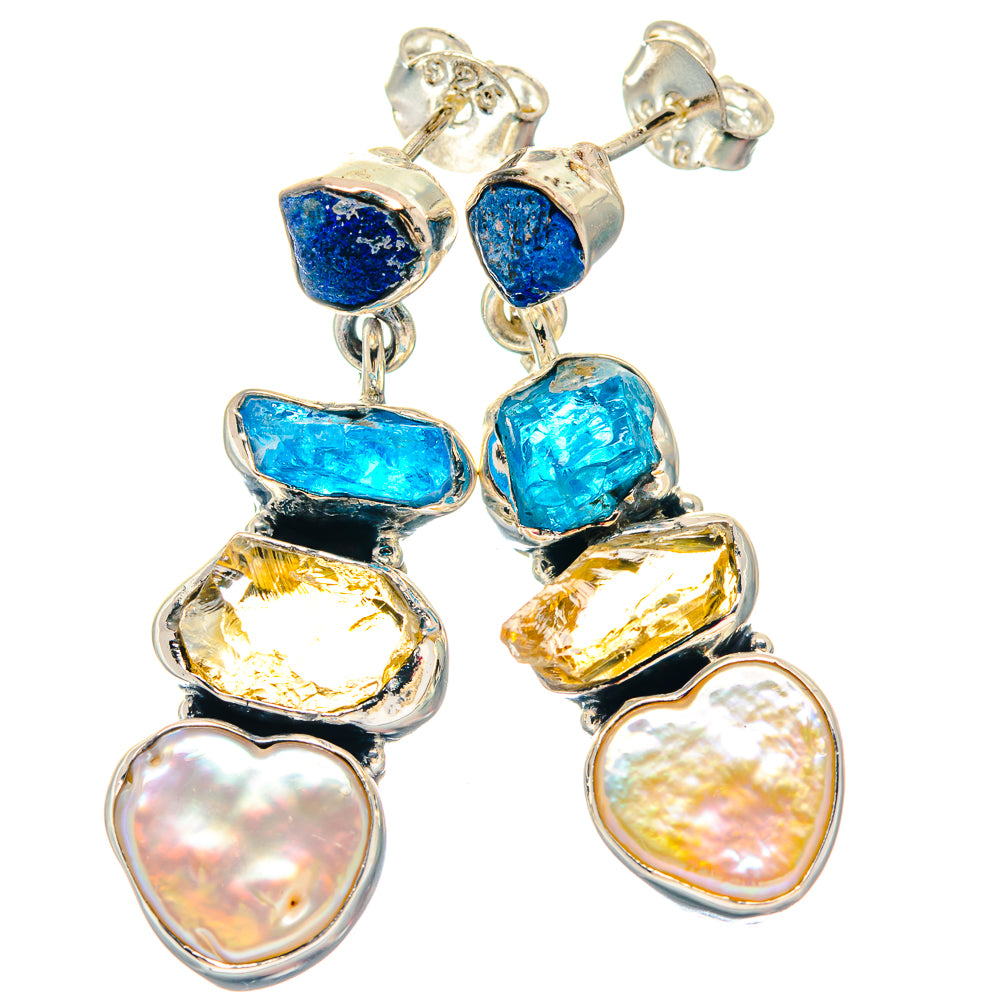 Rainbow Moonstone Rings handcrafted by Ana Silver Co - EARR423484