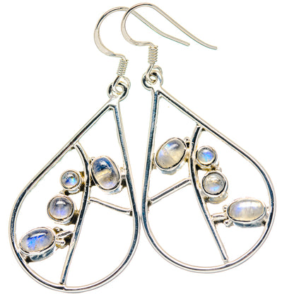 Rainbow Moonstone Earrings handcrafted by Ana Silver Co - EARR423522