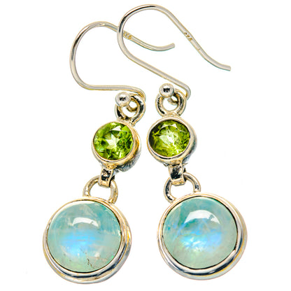 Rainbow Moonstone Earrings handcrafted by Ana Silver Co - EARR423526