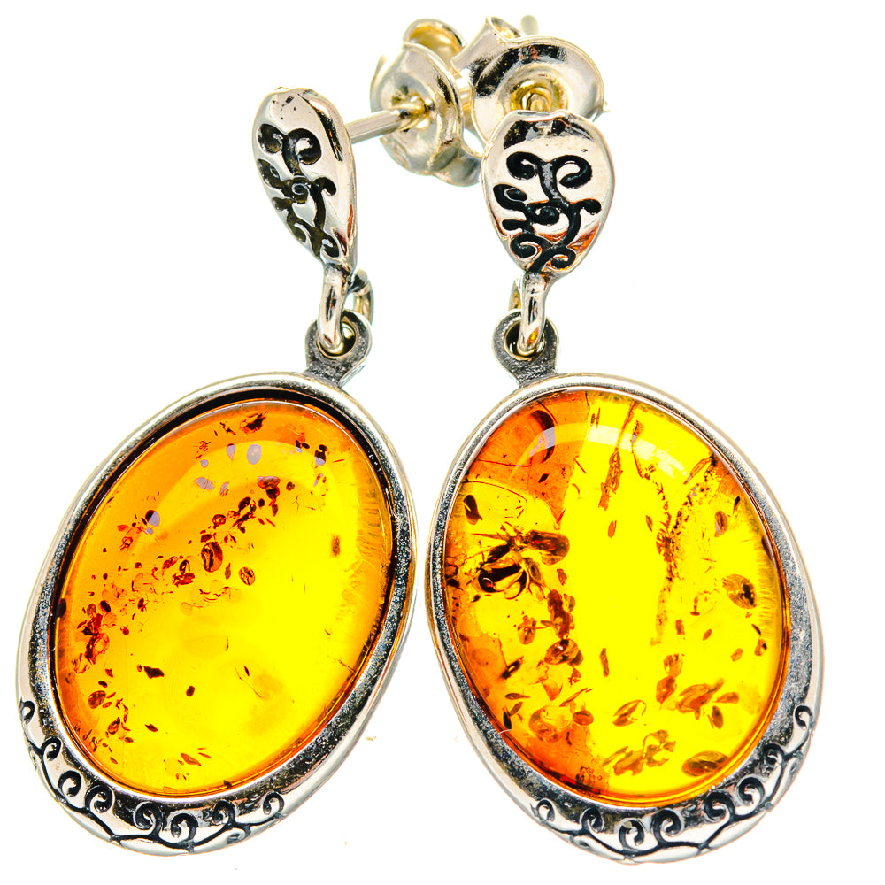 Baltic Amber Earrings handcrafted by Ana Silver Co - EARR423539