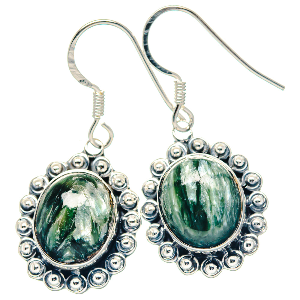 Seraphinite Earrings handcrafted by Ana Silver Co - EARR423540
