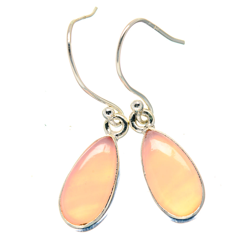 Pink Opal Earrings handcrafted by Ana Silver Co - EARR423548