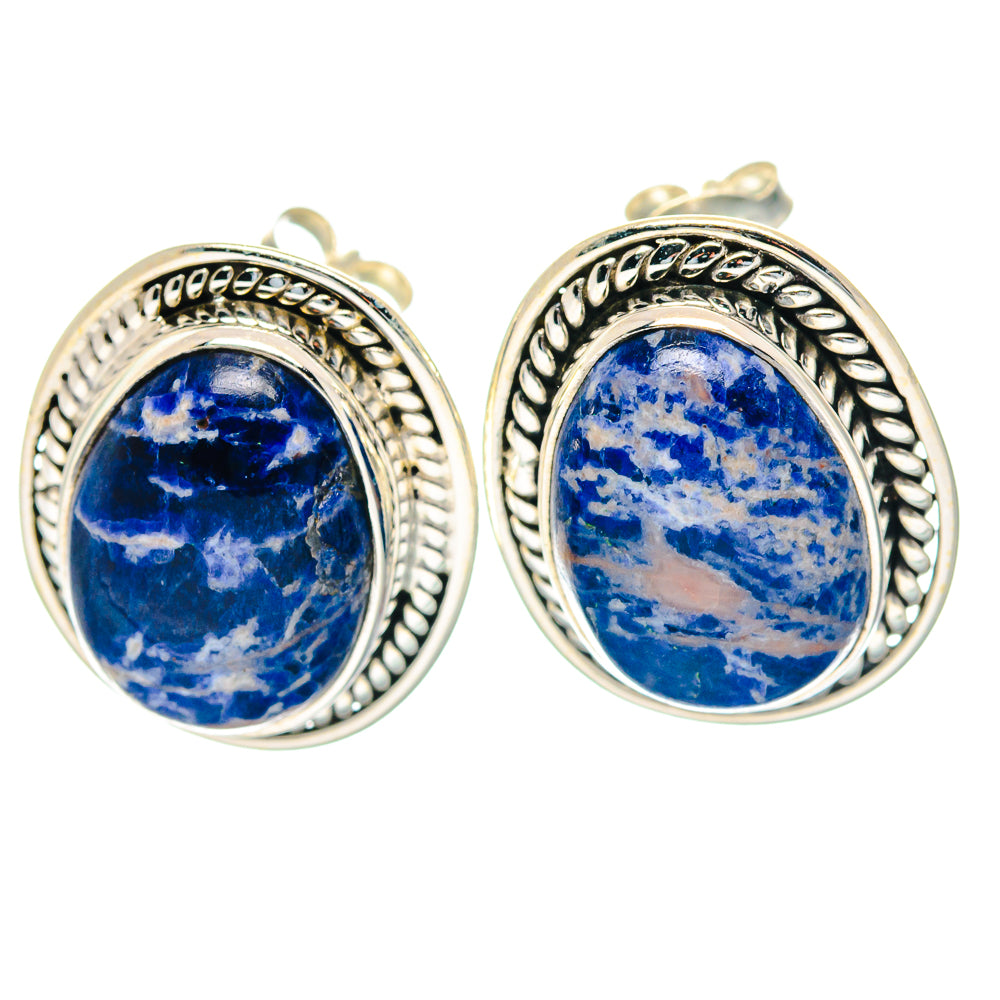 Sodalite Earrings handcrafted by Ana Silver Co - EARR423558