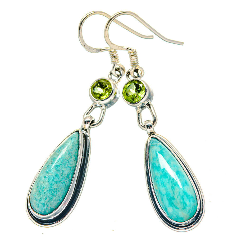 Amazonite Earrings handcrafted by Ana Silver Co - EARR423563