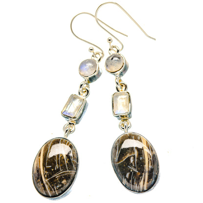 Peanut Wood Jasper Earrings handcrafted by Ana Silver Co - EARR423567